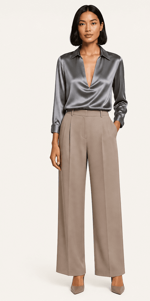 Anaïs Satin Collar Shirt