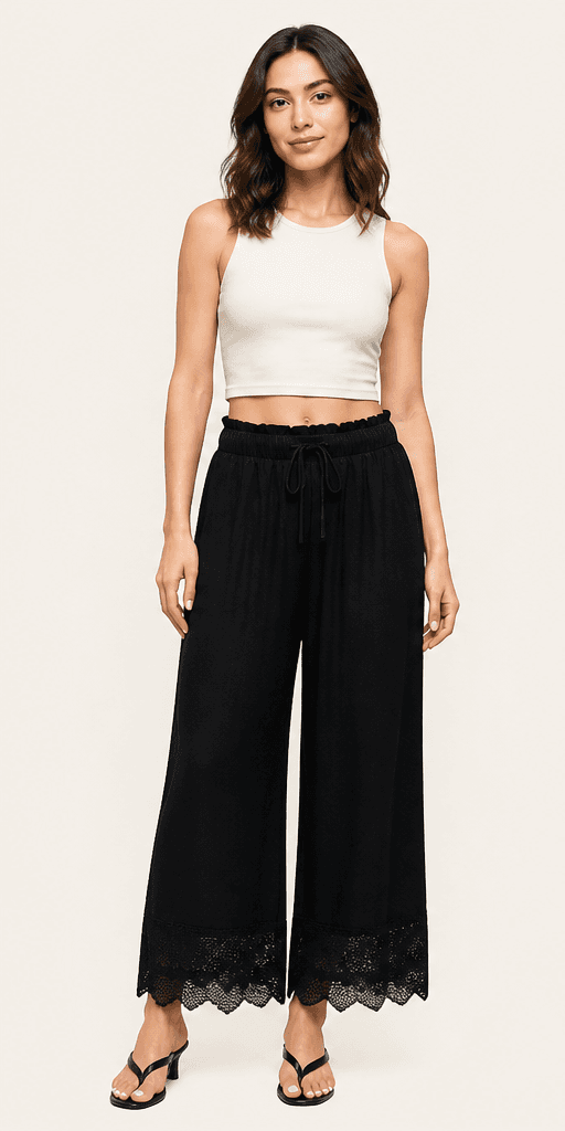 Daphné Lace-Hem Palazzo