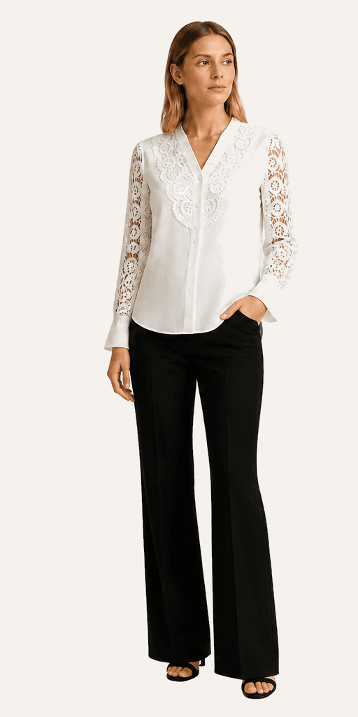 Émilienne Lace-Cuff Blouse