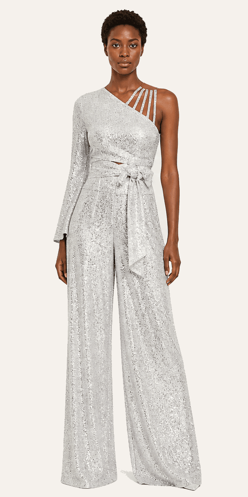 Albane Silver Sequin Set