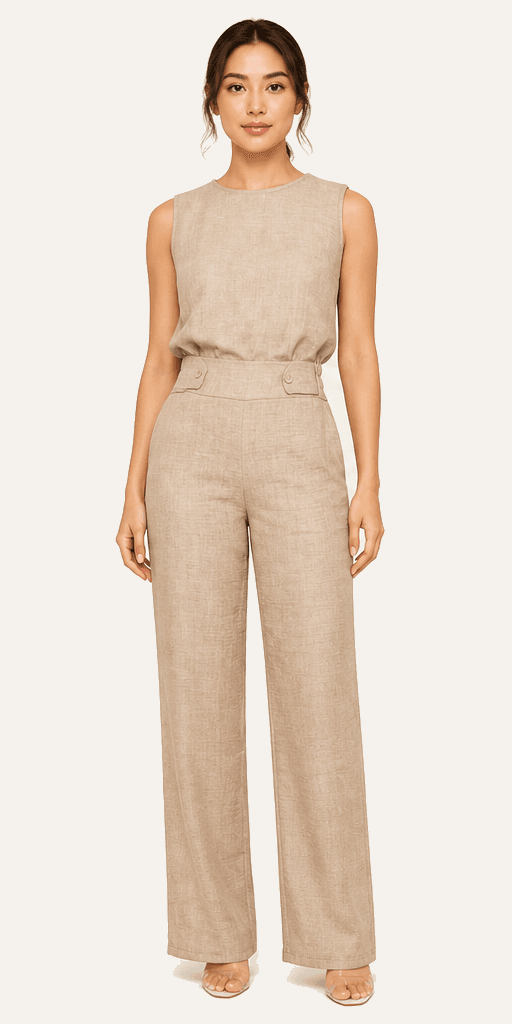 Victoire Beige Vest Set