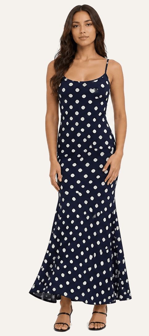 Marielle Navy Polka Maxi
